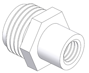 205 0014 - Adapter 1/4" FPT x 3/4" MGHT White Nylon - Cherry Creek Systems - Greenhouse Automation Products