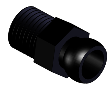 225 0020 - ¼” Loc-line connection adapter MPT - Cherry Creek Systems - Greenhouse Automation Products