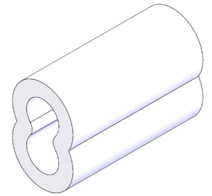 440 0013 - aluminum cable crimp ¼” swage - Cherry Creek Systems - Greenhouse Automation Products