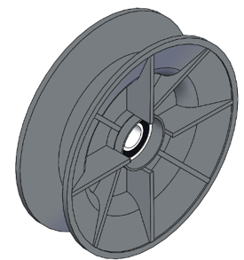 510 0040 - ECHO pulley w/ bearing - Cherry Creek Systems - Greenhouse Automation Products
